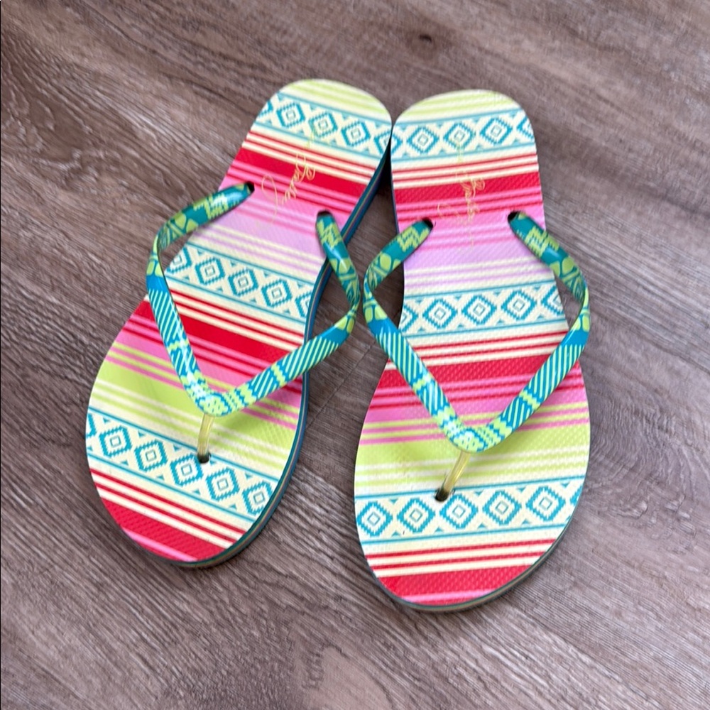 Vera Bradley Colorful Striped Slippers